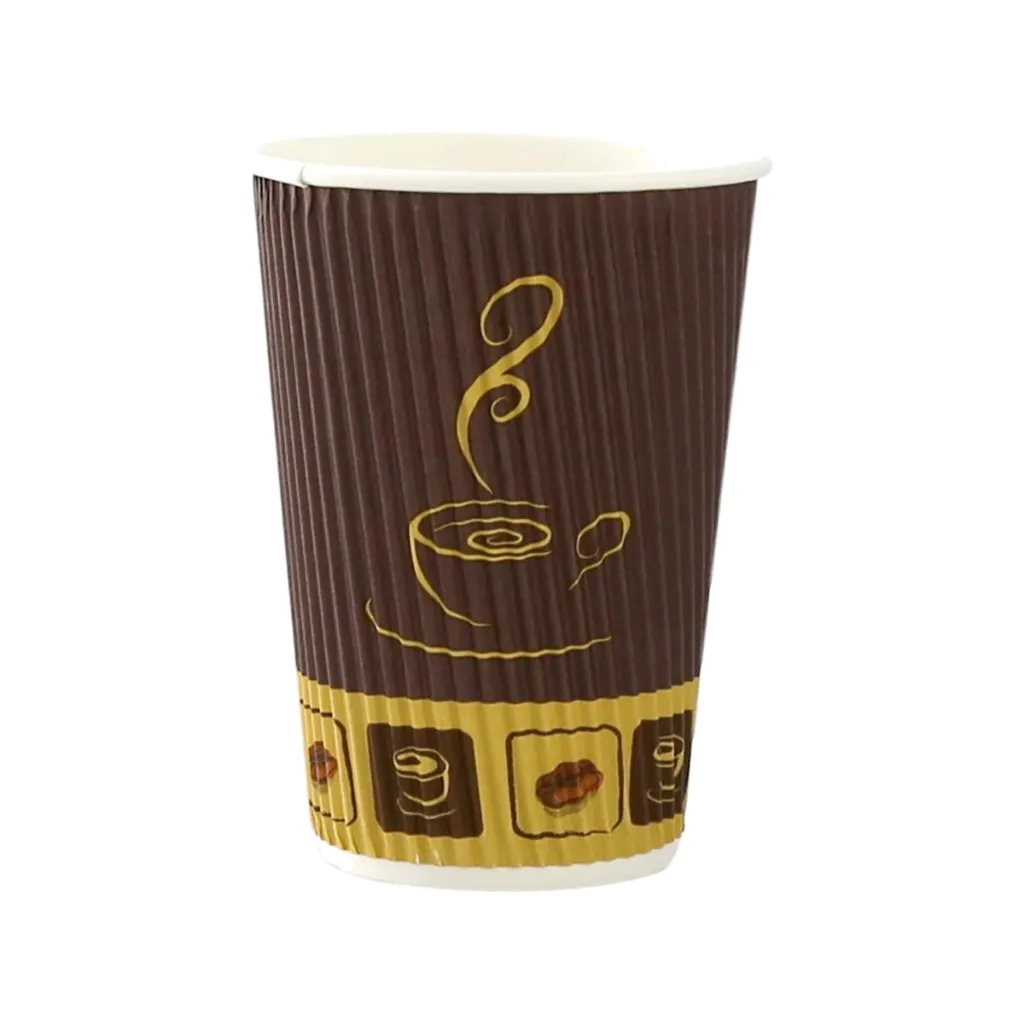 FALCON BROWN RIPPLE CUP 4X12OZ