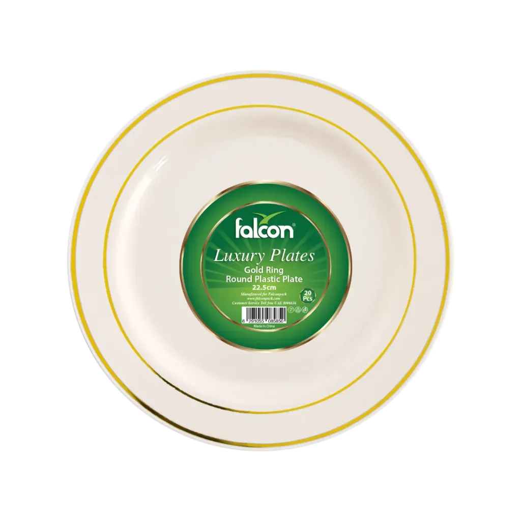 FALCON PLASTIC IVORY ROUND PLATE 20X22.5CM