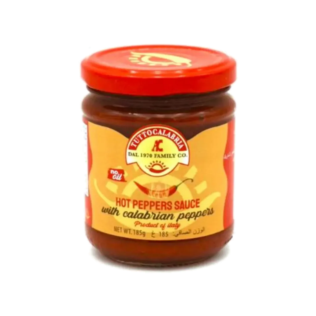 TUTTOCAL EXTRA HOT PEPPER SAUCE WITH CALABRIAN PEPPERS 185G
