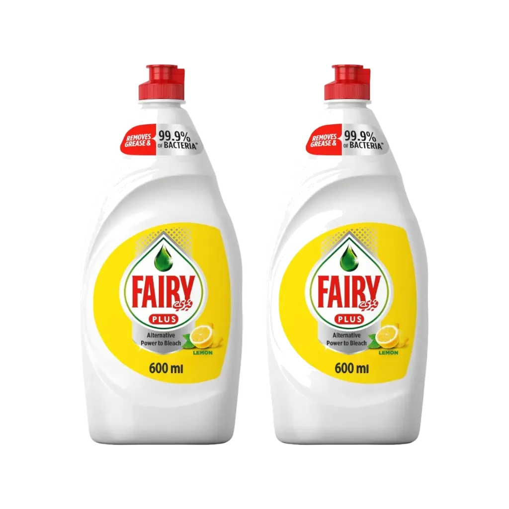 FAIRY LEMON PLUS DISHWASH 2X600ML