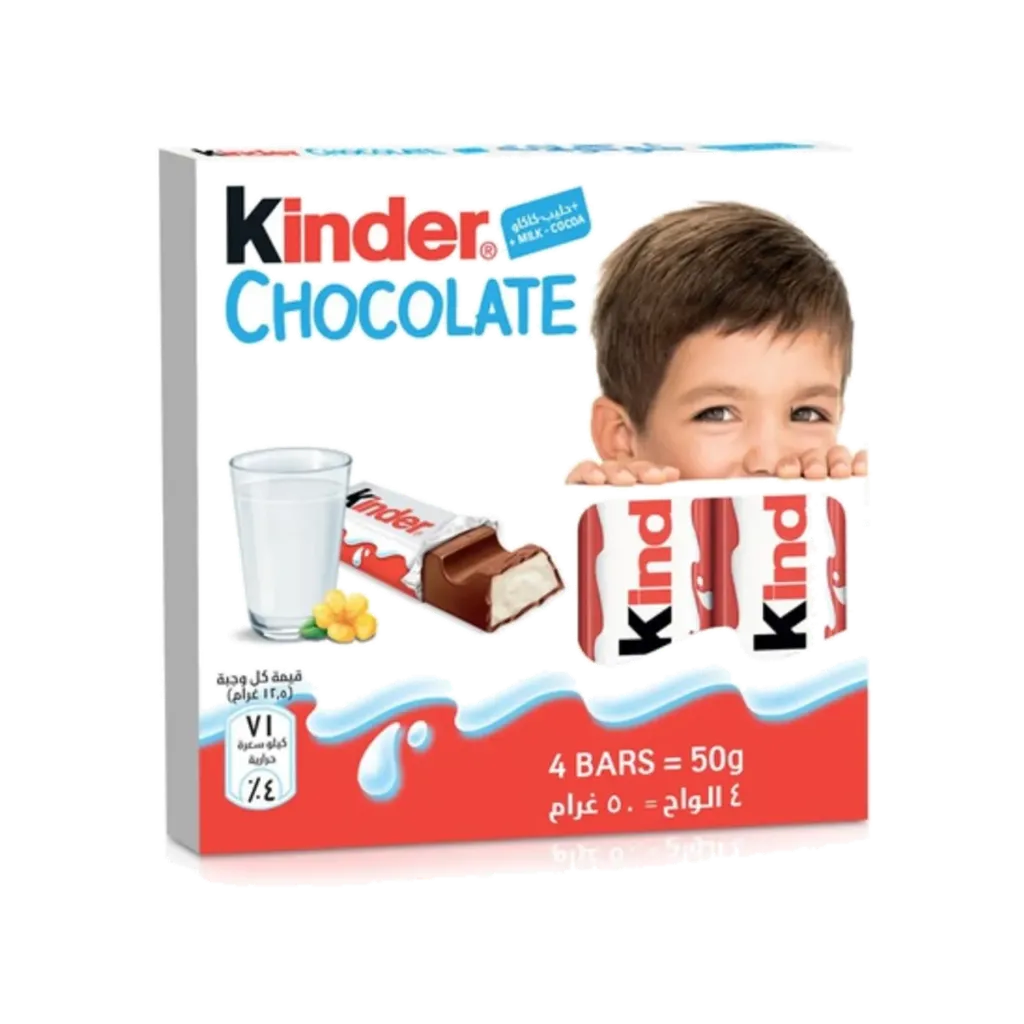 KINDER CHOCOLATE 4 BARS 50G