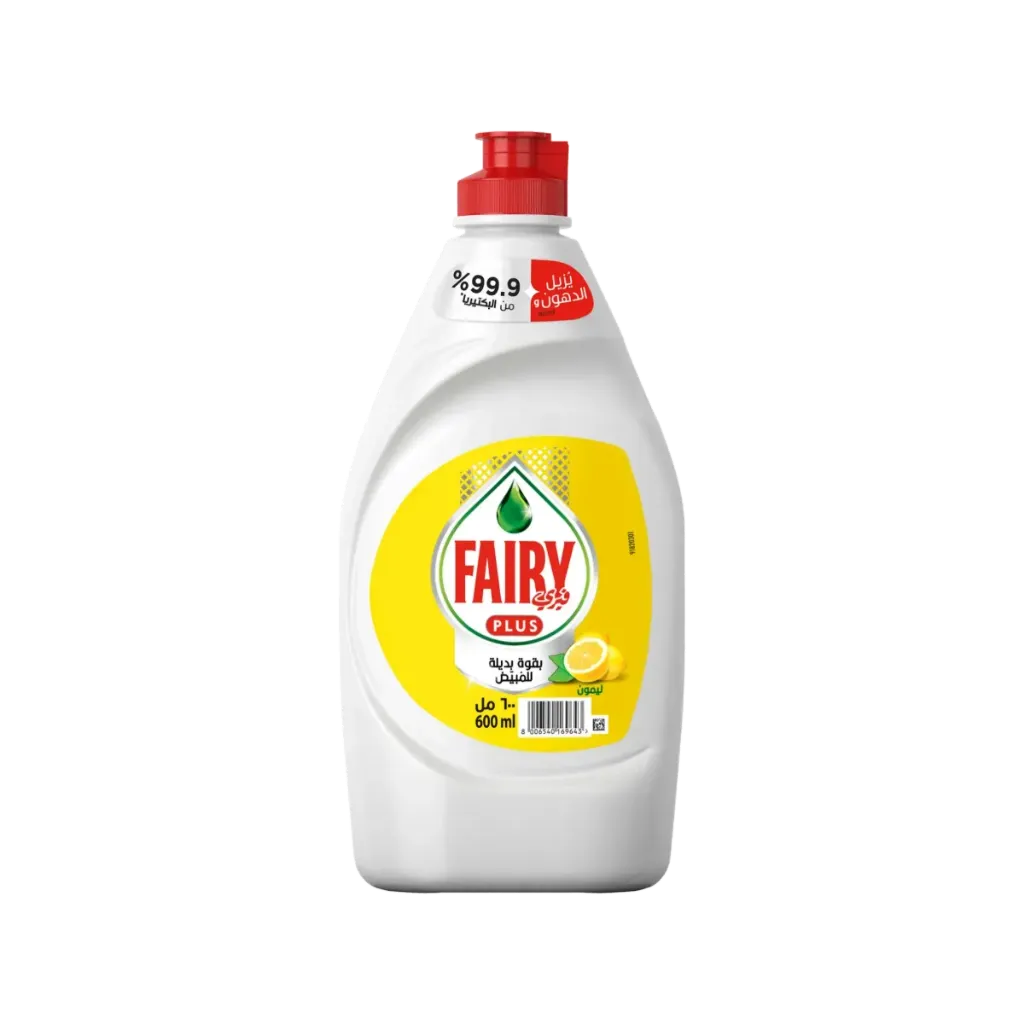 FAIRY LEMON PLUS DISHWASH 12X600ML
