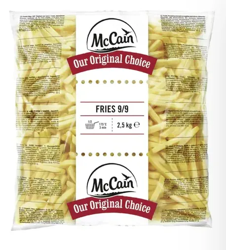 MCCAIN STRAIGHT CUT 9X9MM 2.5KG