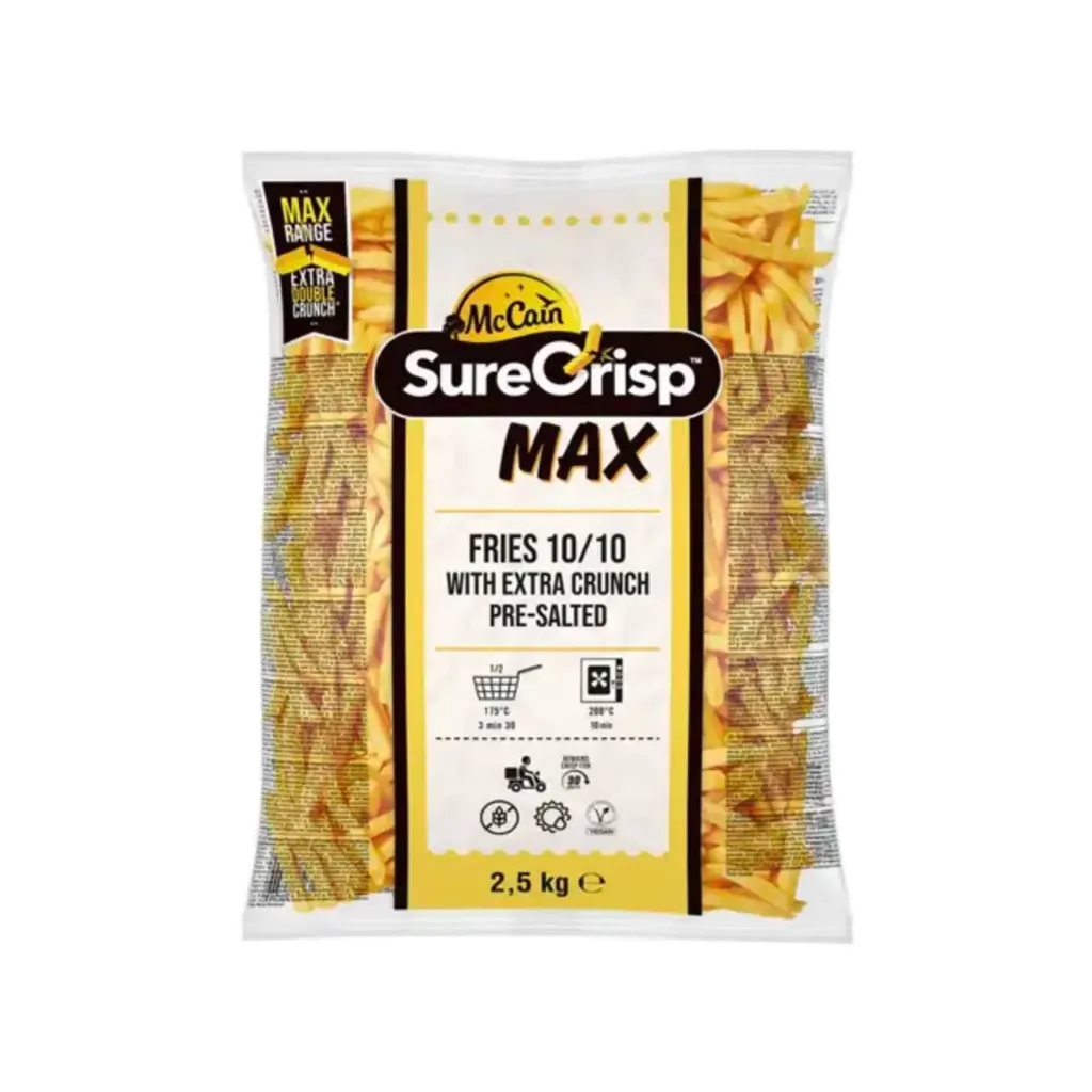 MCCAIN SURE CRISP MAX 10X10MM SKIN OFF-MCCN 2.5KG