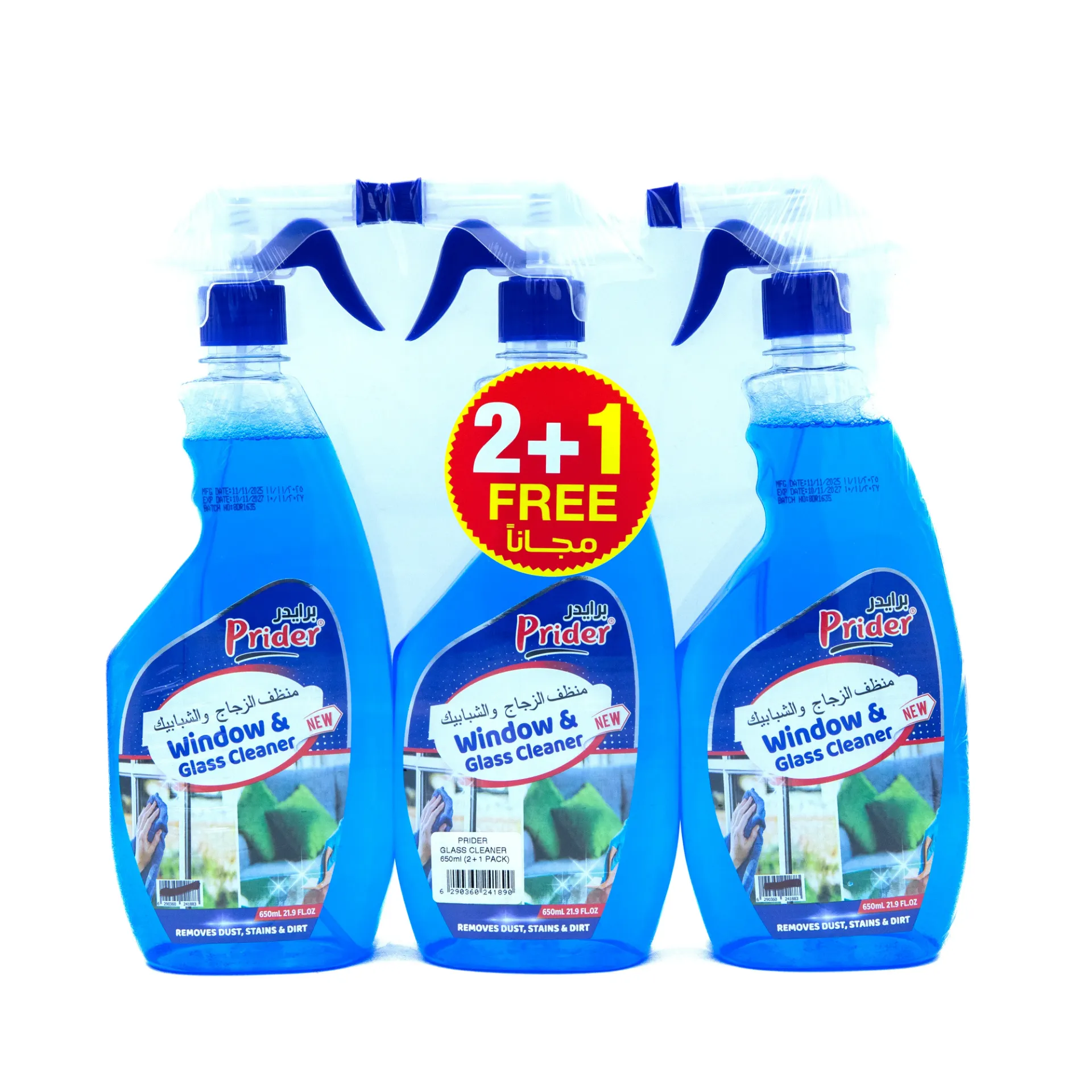 PRIDER WINDOW & GLASS CLEANER 3X650ML