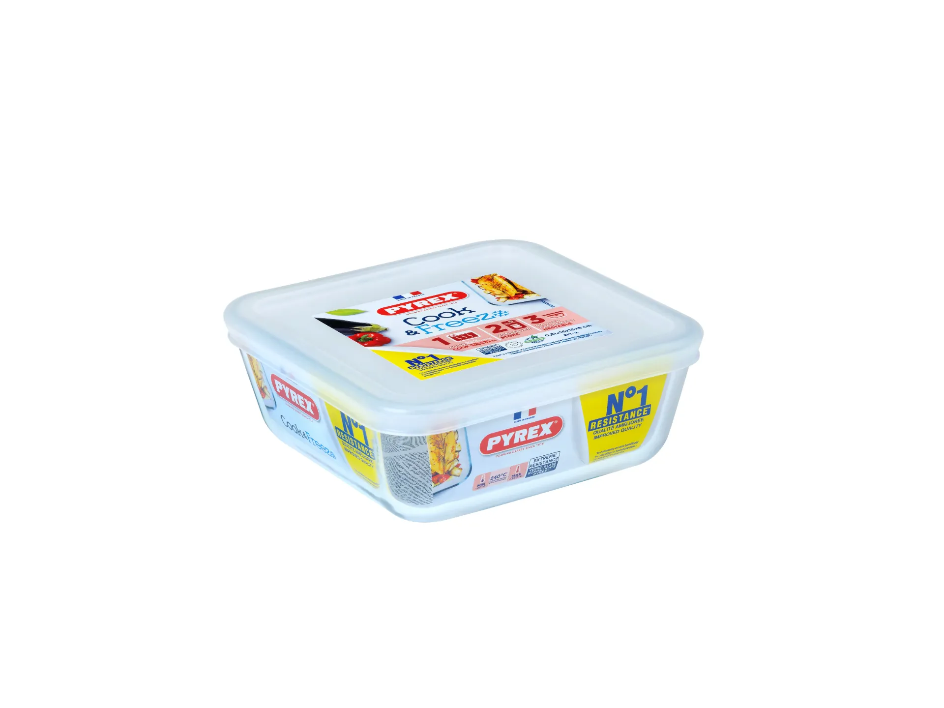 PYREX COOK & FREEZE STORAGE DISH SQUARE 800ML