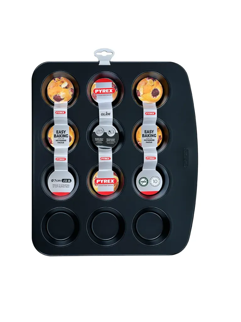 [PYR-0317] PYREX GLIDE 12 CUP MUFFIN TRAY