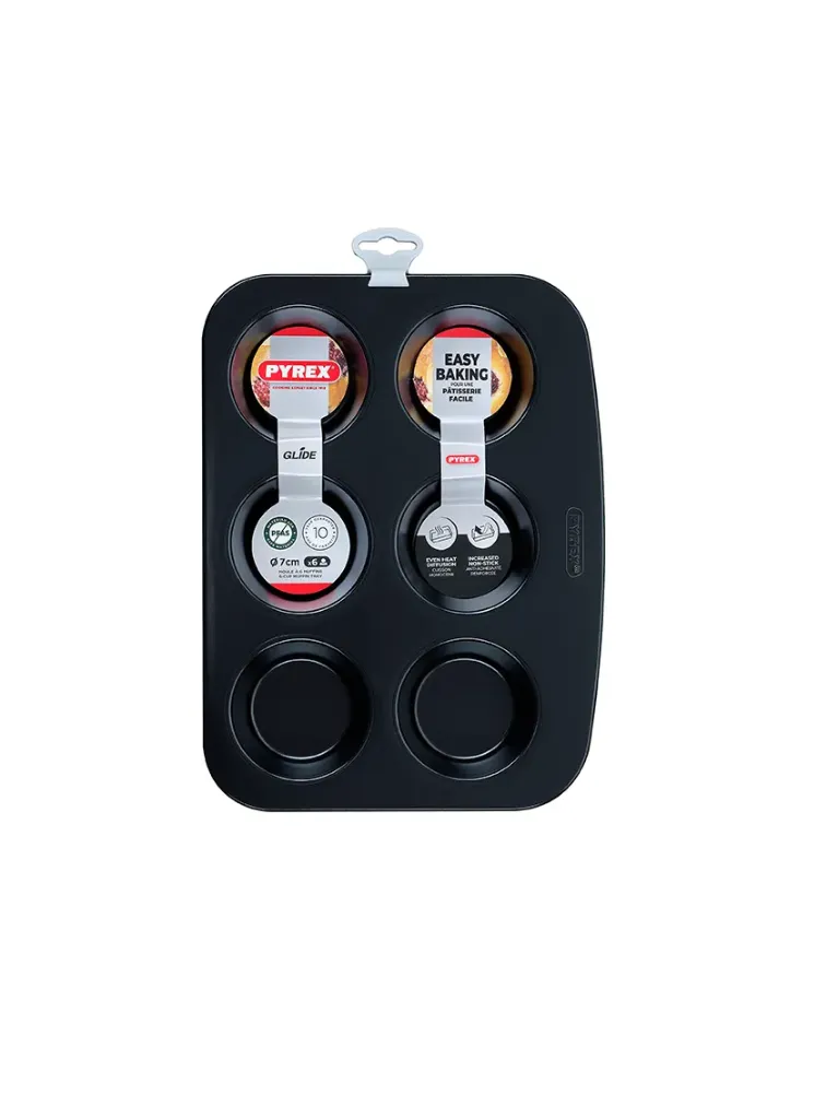 PYREX GLIDE 6 CUP MUFFIN TRAY