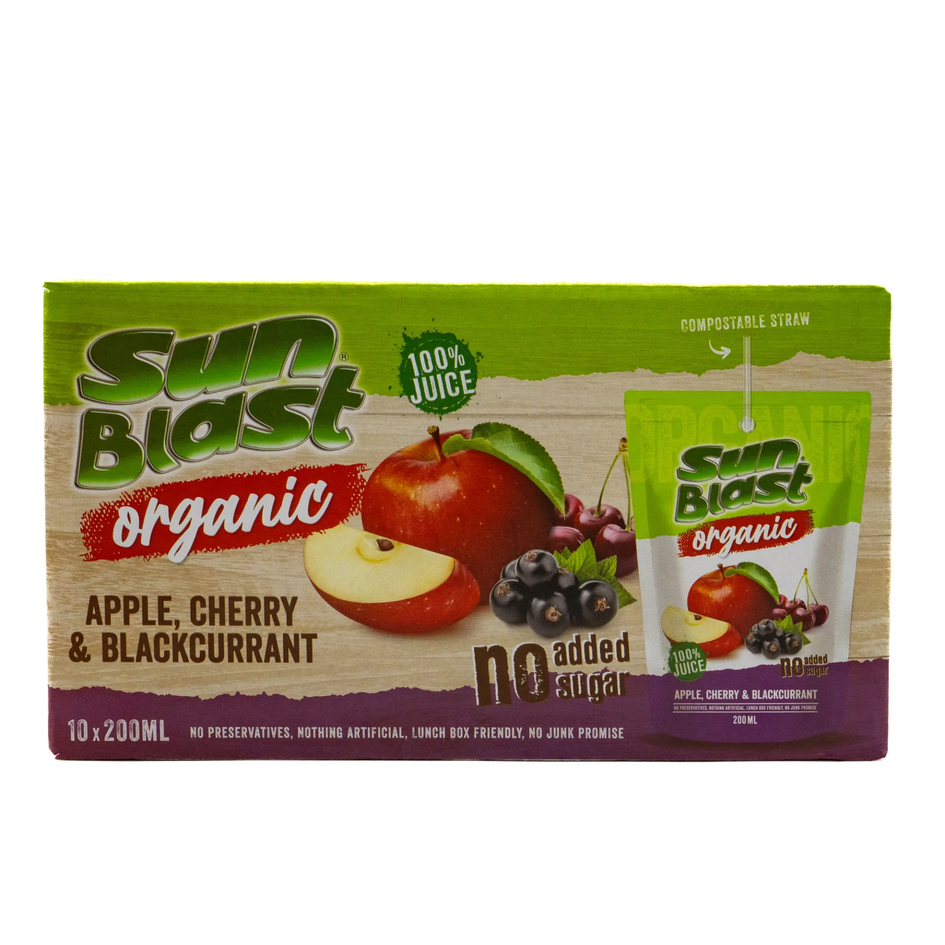 SUN BLAST ORGANIC JUICE DRINK 10X200ML