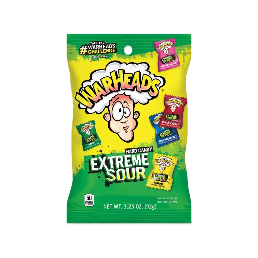 WARHEADS EXTREME SOUR HARD CANDY 3.25OZ