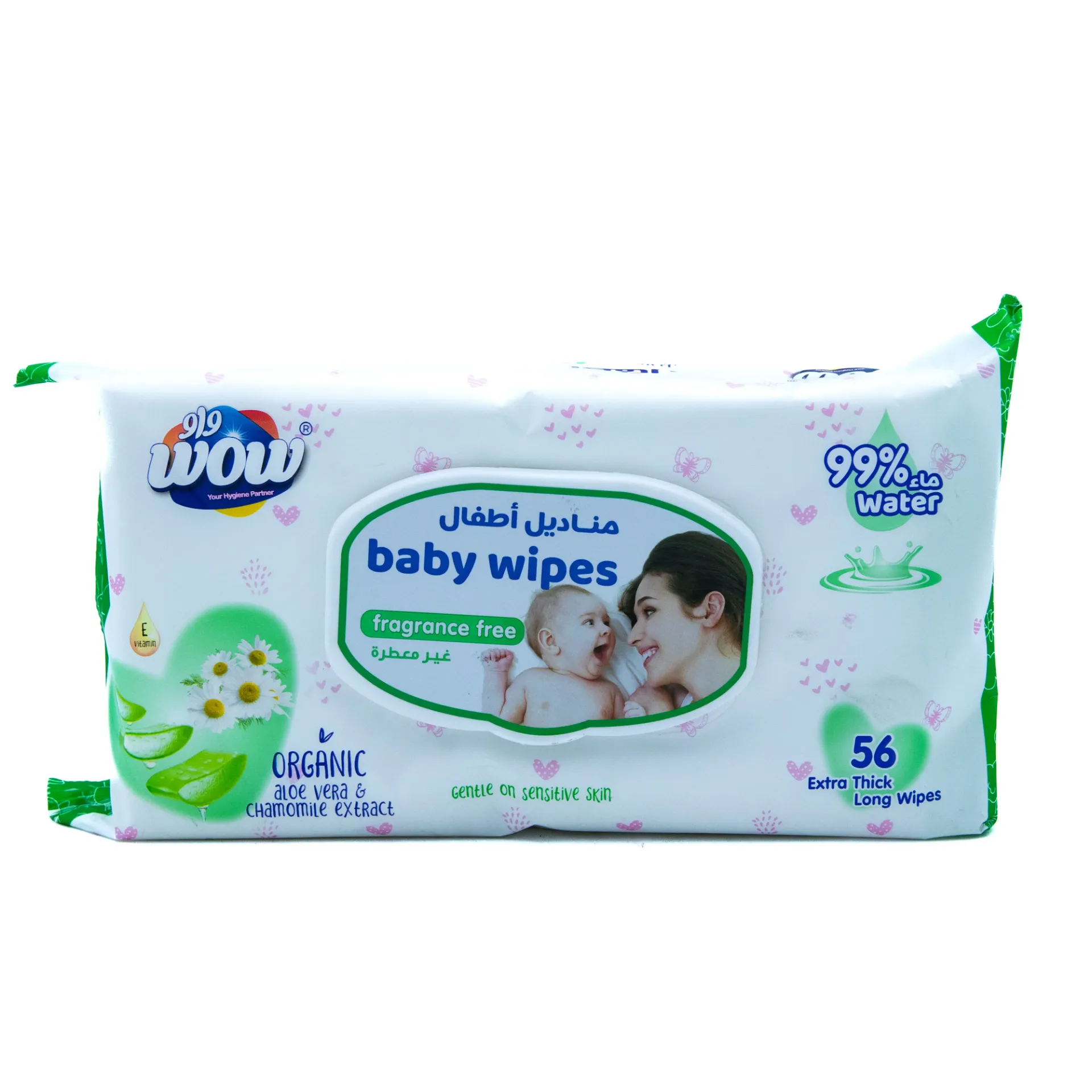 WOW BABY WIPES 56'S FRAGRANCE FREE