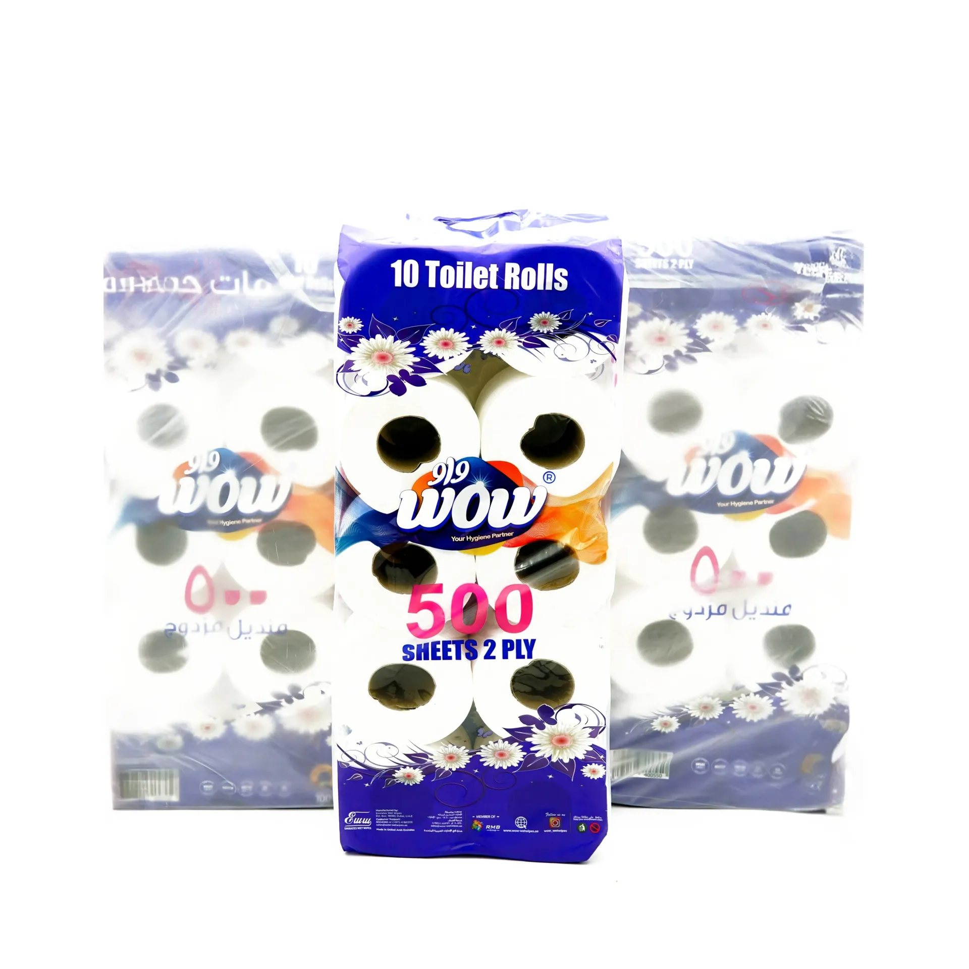 WOW TOILET ROLL 500SHTS/2PLY(8+2ROLL)