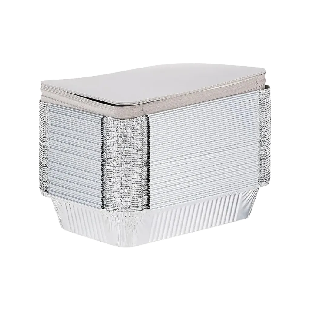 ALUMINUM CONTAINER W/ LID 100PCS