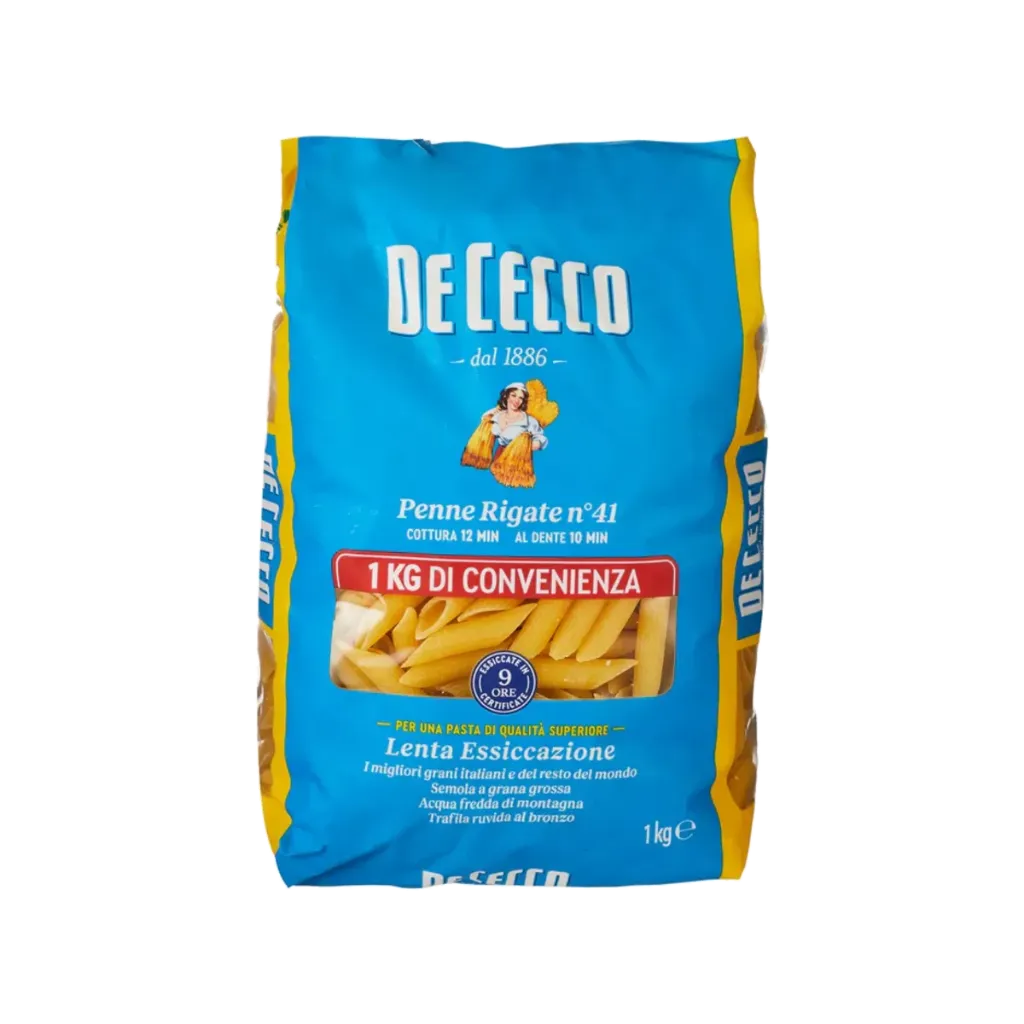 DE CECCO PASTA PENNE RIGATE #41 1KG
