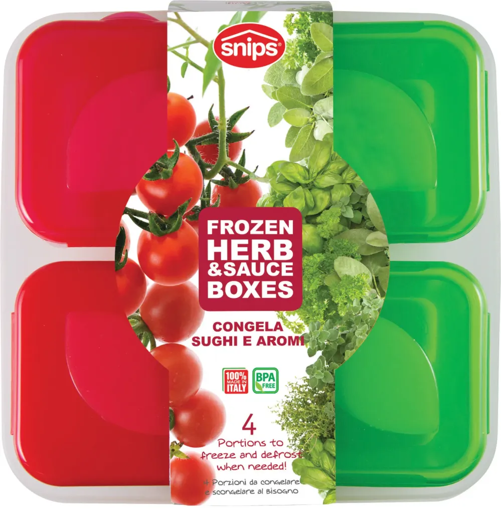 SNIPS FROZEN HERBS AND SAUCE 4 BOXES