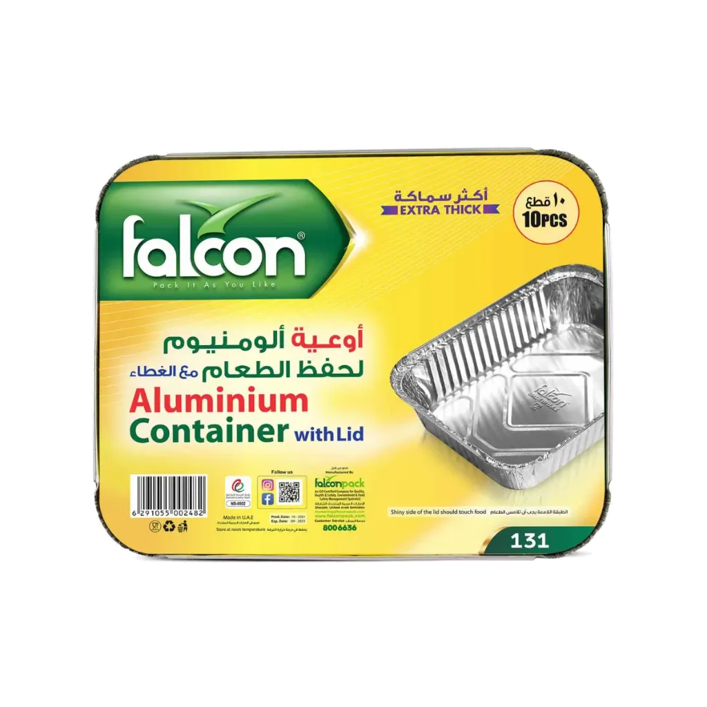 FALCON ALUM CONTAINER 73365 W/ LID 100PCS
