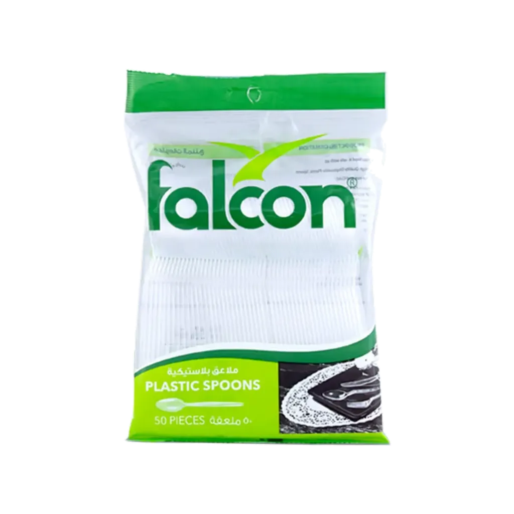 FALCON PLASTIC SPOON CLEAR 5x50PC