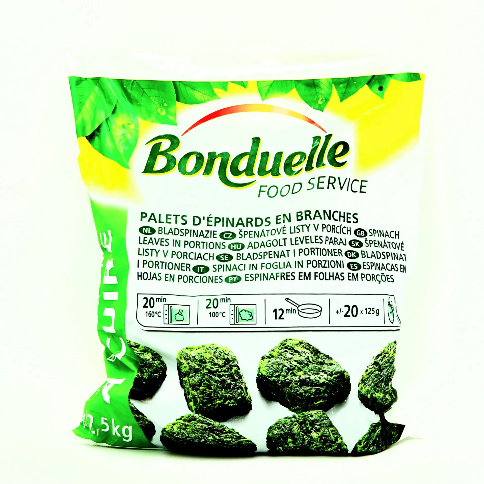BONDUELLE LEAF SPINACH FOGLIA FROZEN 2.5KG