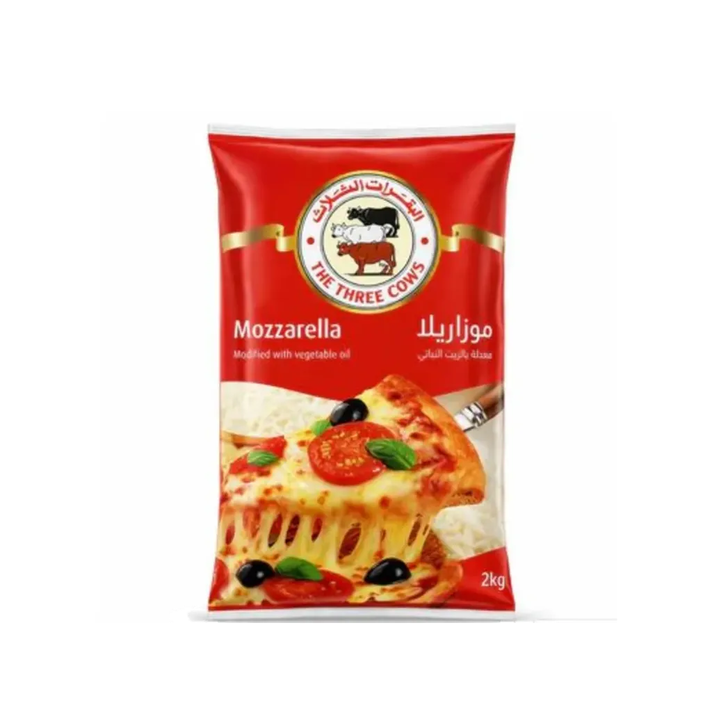 [11442] 3 COWS CHEESE MOZZARELLA SHREDDED CHEESE 2KG