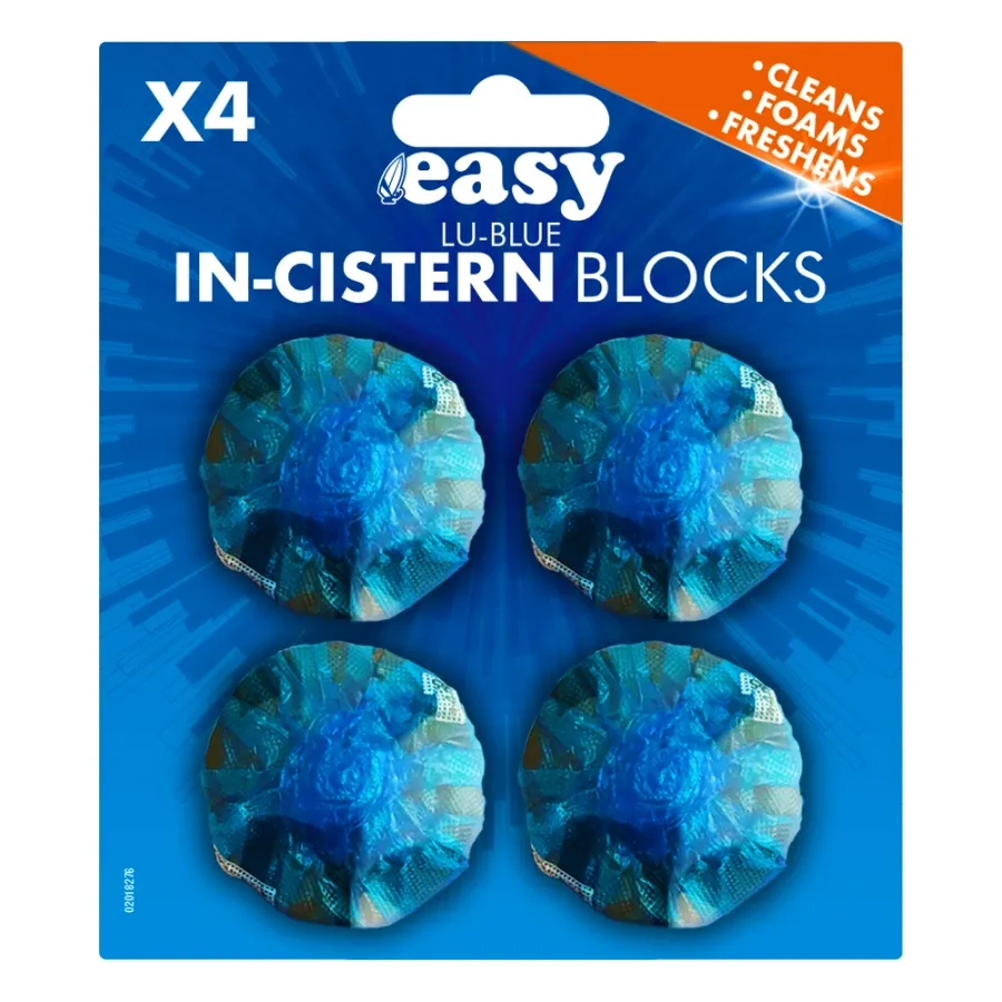 [ESY-0101] EASY-IN CISTERN BLOCKS-QUAD BLUE 4X38G