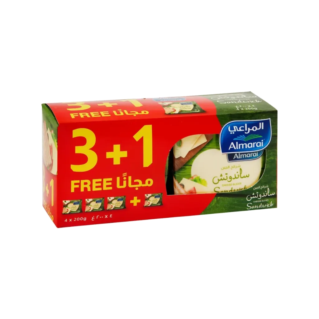 ALMARAI BURGER SLICED CHEESE 4X200G