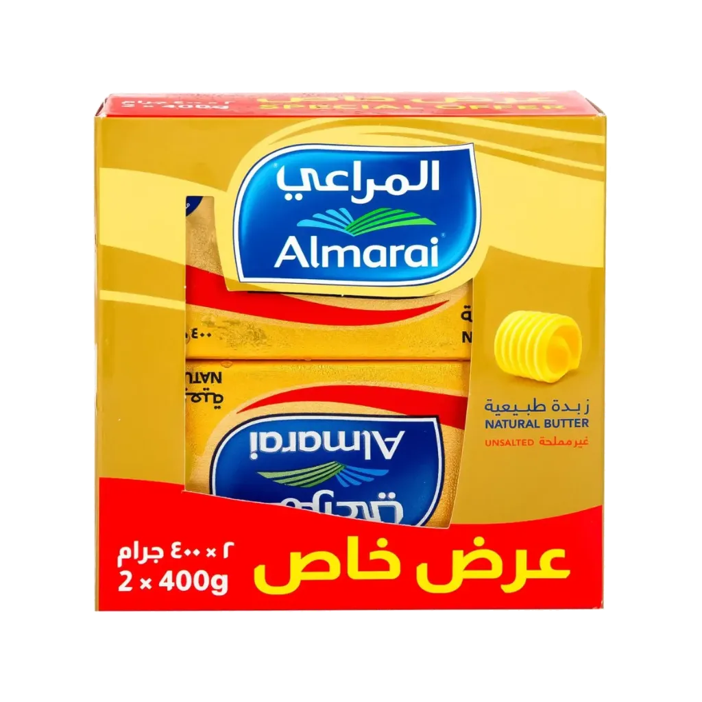 ALMARAI UNSALTED BUTTER 2X400G