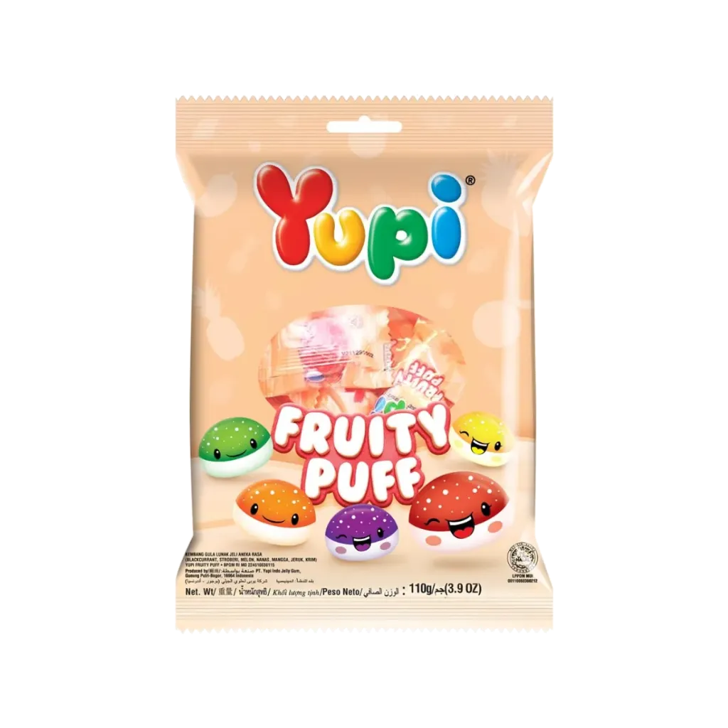 YUPI FRUITY PUFF GUMMY CANDY 120G
