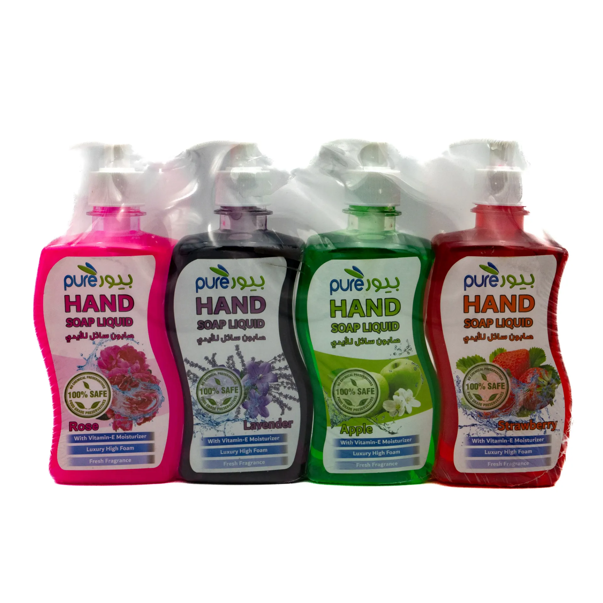 GCCE BRIGHT HANDSOAP ROSE/APPLE/LAVENDER/STRAWBERRY 4X500ML