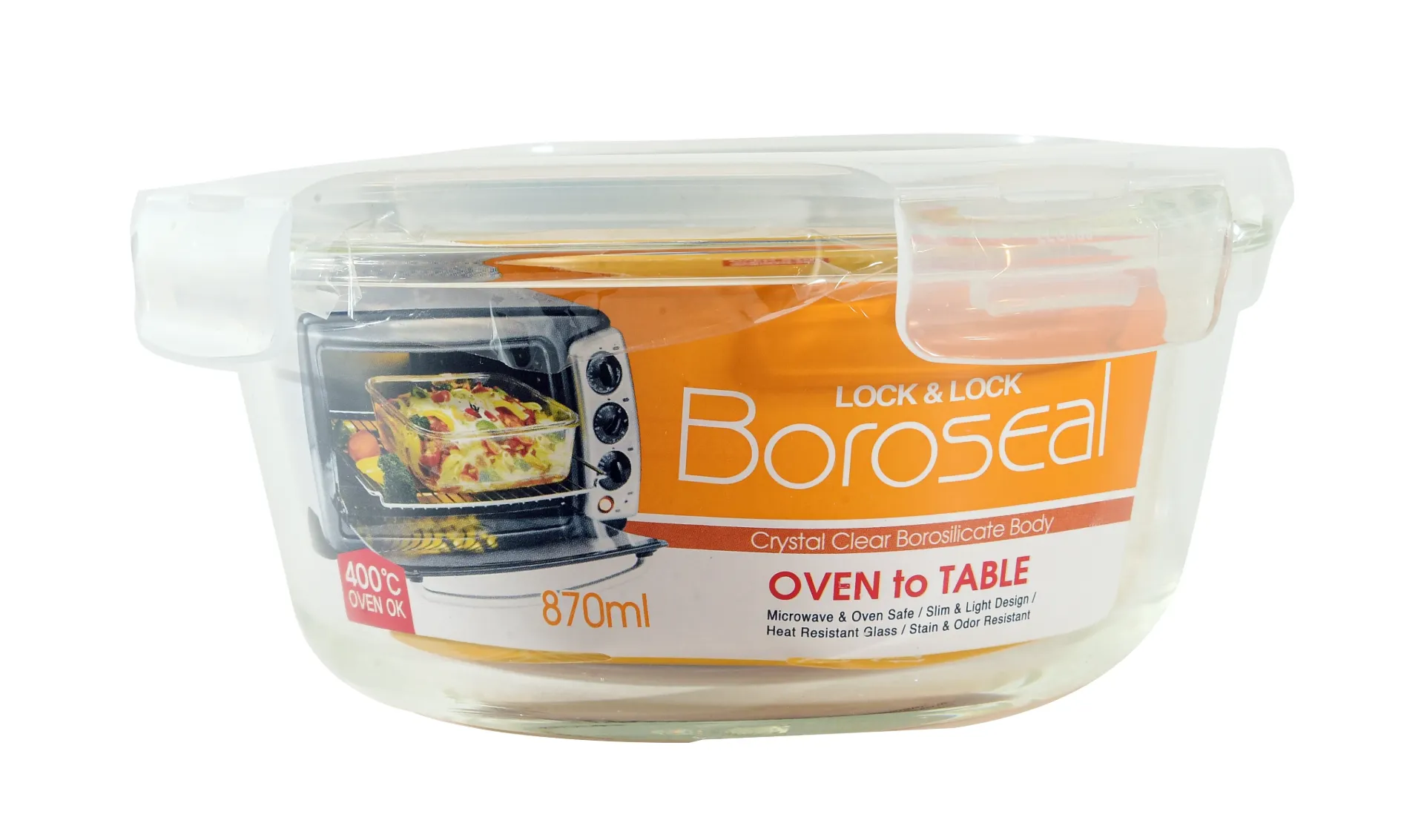 L&L OVEN GLASS ROUND W/ LID 870ML