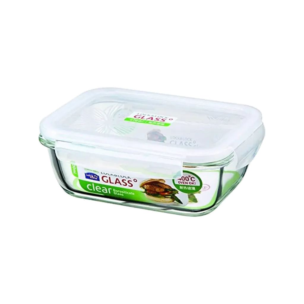 L&L OVEN GLASS RECTANGLE W/ LID 730ML
