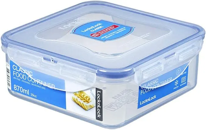 [LNL-0096 HPL 823 C-N] L&L SQUARE FOOD CONTAINER W/ DIV. 870ML