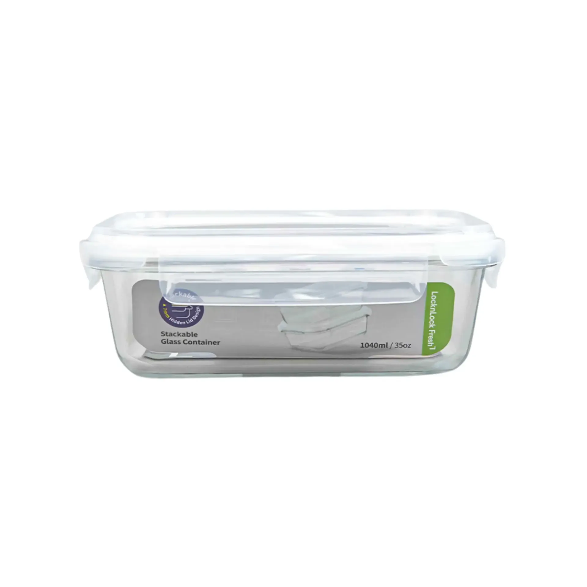 L&L RECTANGLE TEMPERED GLASS 1040ML