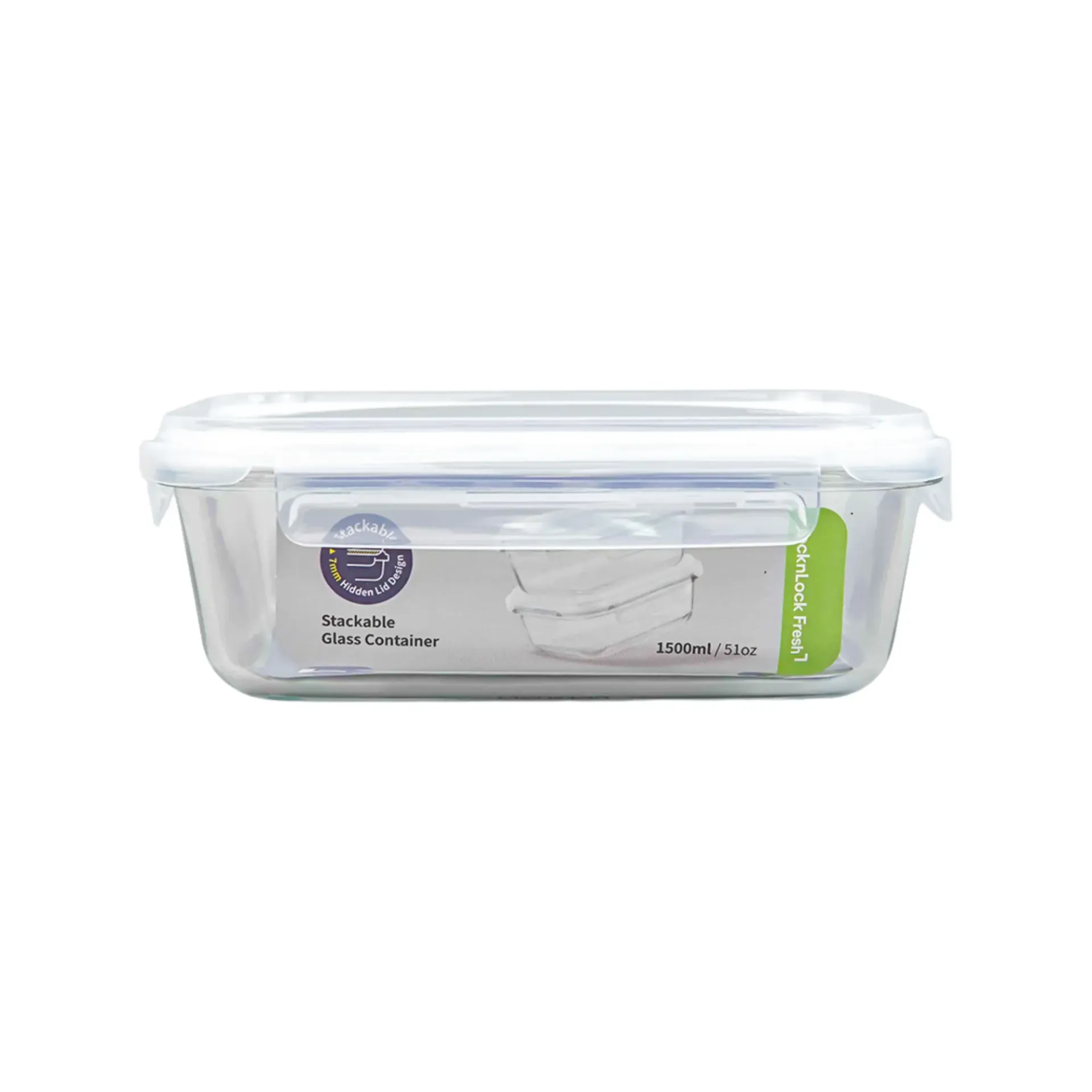 [LNL-0698] L&L RECTANGLE TEMPERED GLASS 1500ML