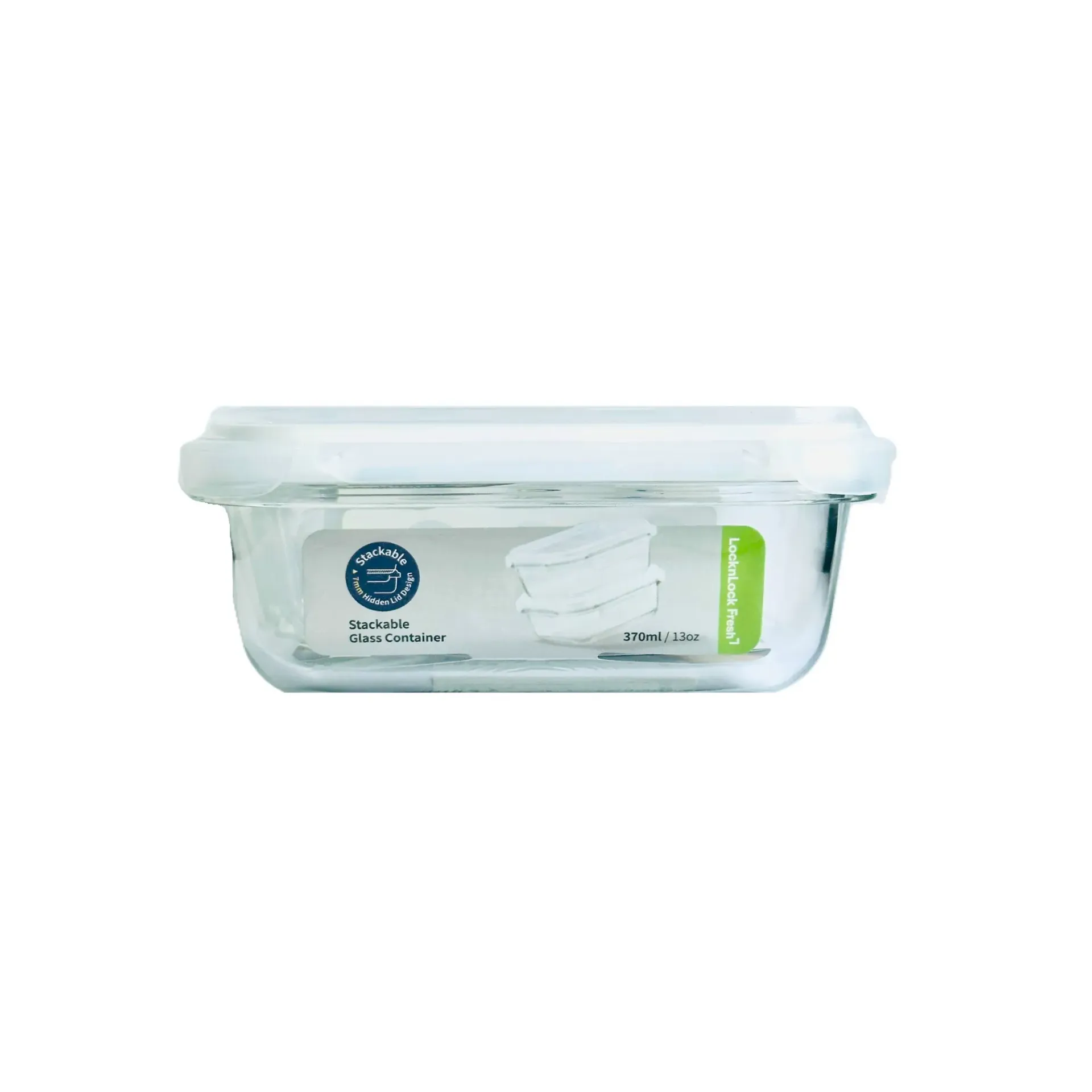 L&L RECTANGLE TEMPERED GLASS 370ML