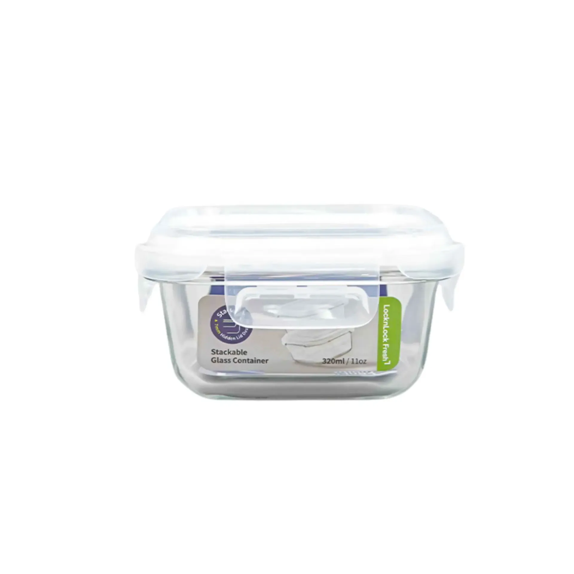 L&L SQUARE TEMPERED GLASS 320ML