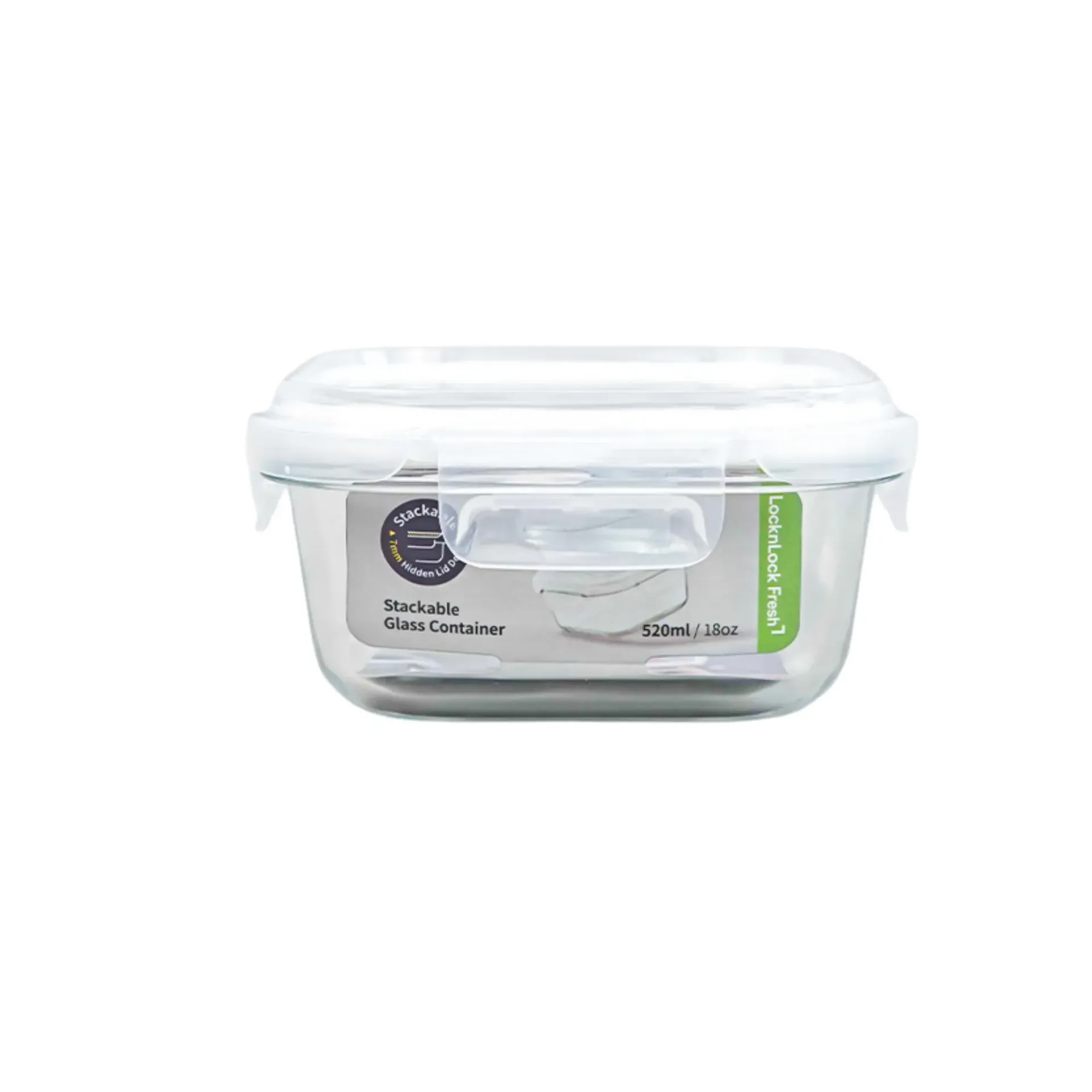 L&L SQUARE TEMPERED GLASS 520ML