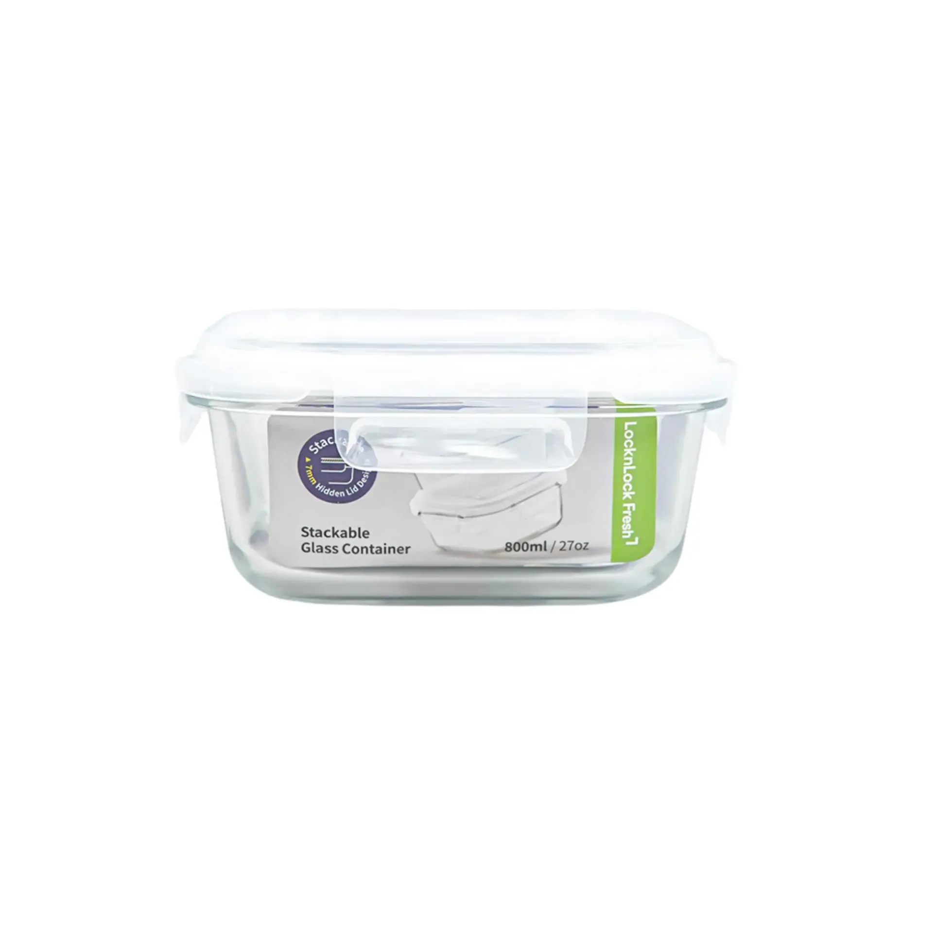L&L SQUARE TEMPERED GLASS 800ML