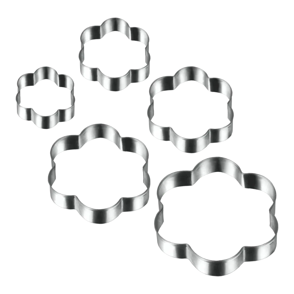 METALTEX 5 COOKIE CUTTERS FLOWERS