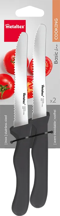 METALTEX 2 BASIC SET TABLE KNIVES 22CM