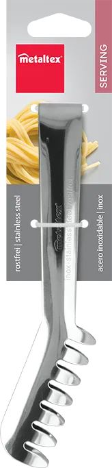 [250900-N] METALTEX SPAGHETTI TONGS W/ 7 TEETH 19CM