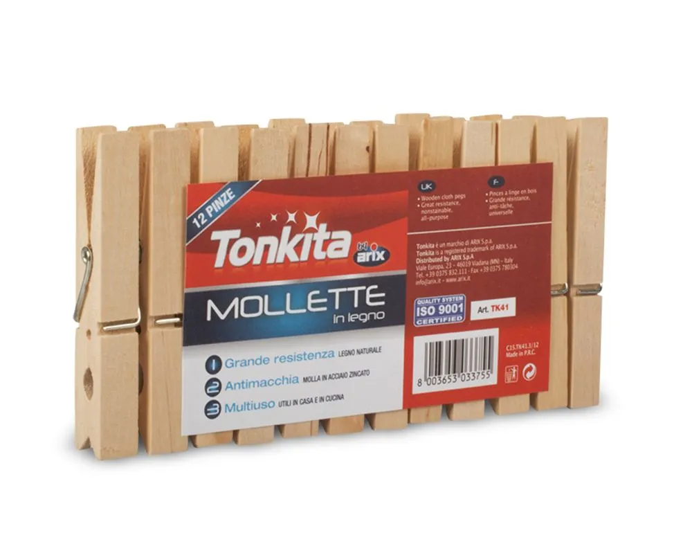 [TK41] TONKITA WOODEN PEGS 12PCS