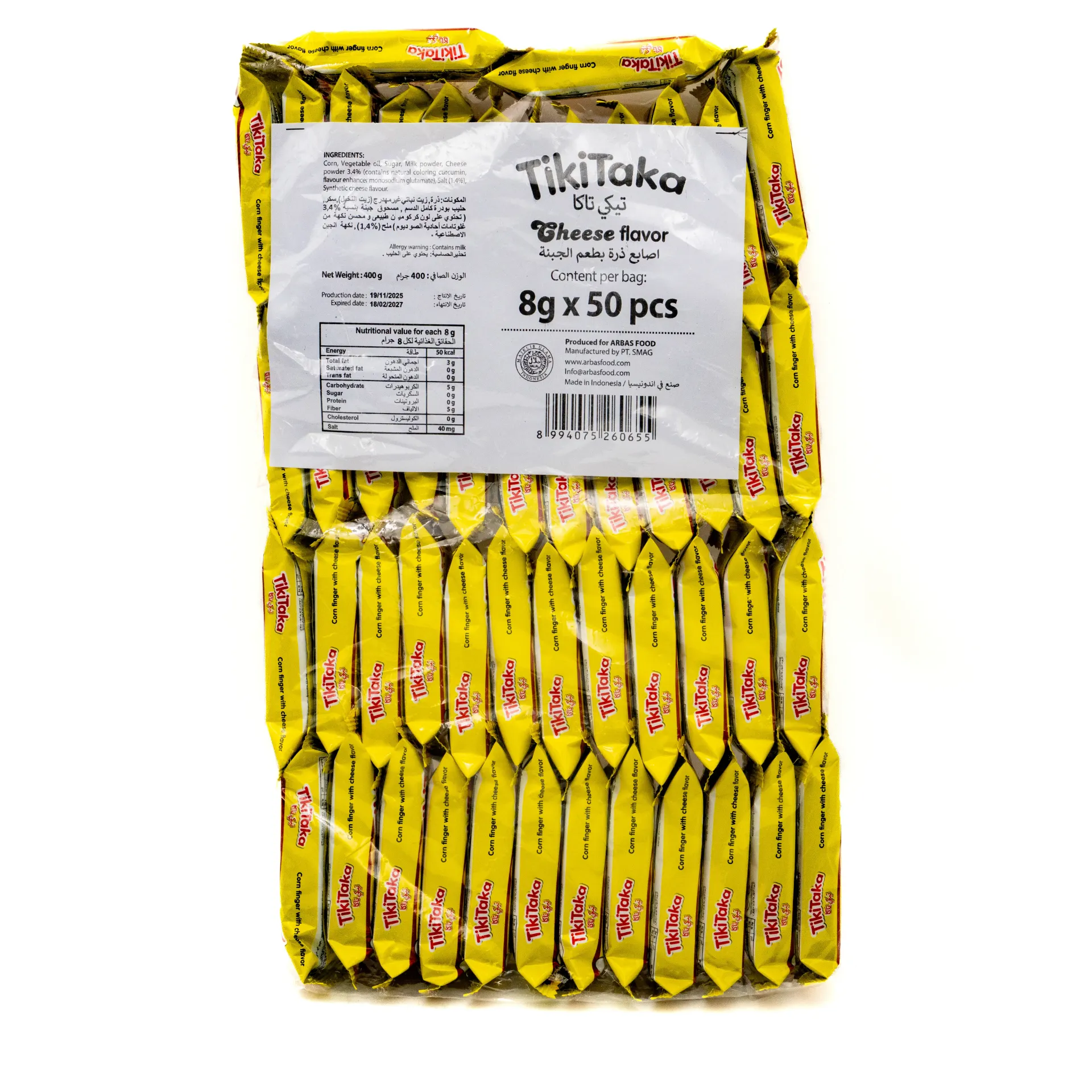 TIKI-TAKA CHEESE BAG 50X8G