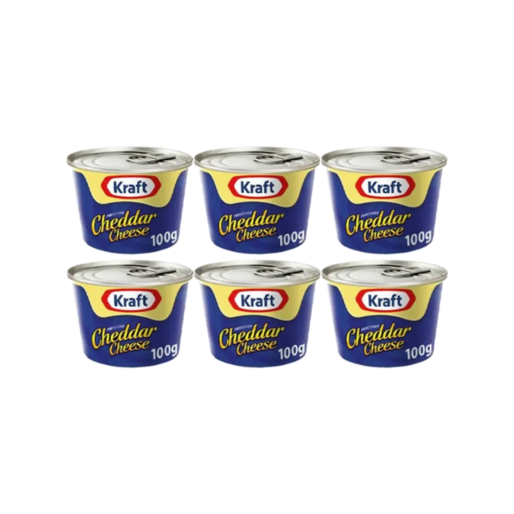 KRAFT CHEDDAR CHEESE 6X100G