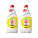 FAIRY LEMON PLUS DISHWASH 2X600ML