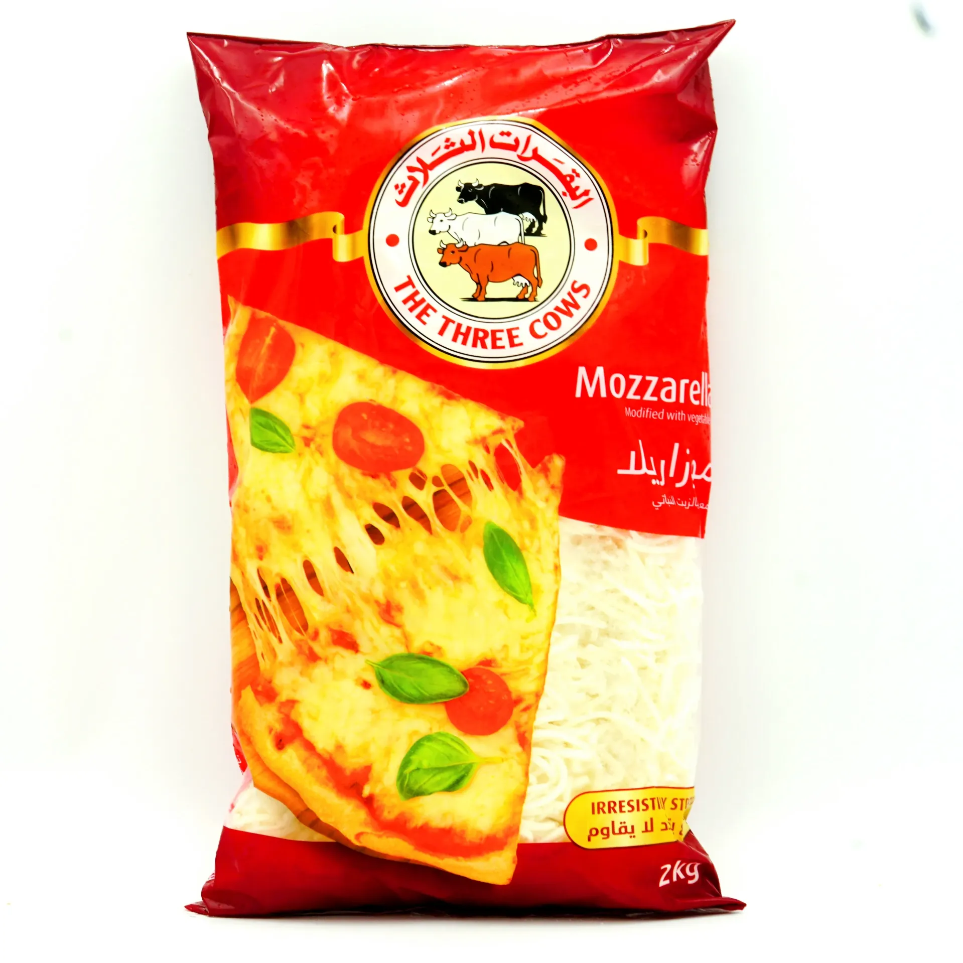 3 COWS CHEESE MOZZARELLA SHREDDED CHEESE 2KG