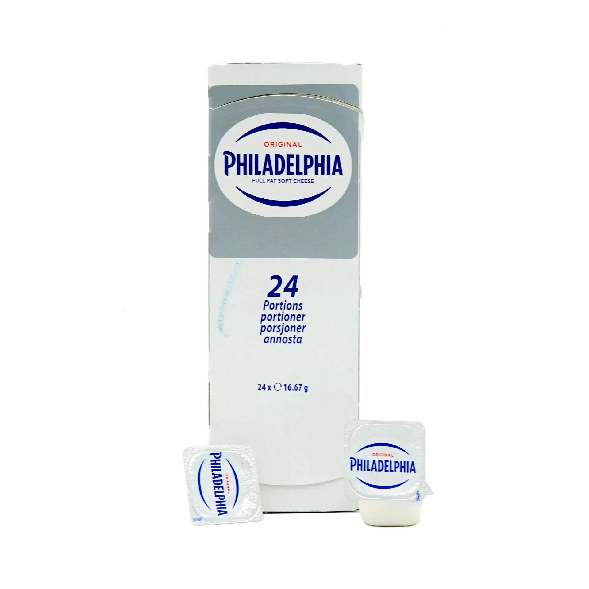 PHILADELPHIA CREAM CHEESE PORTION FULL FAT PLAIN 24X16.67G