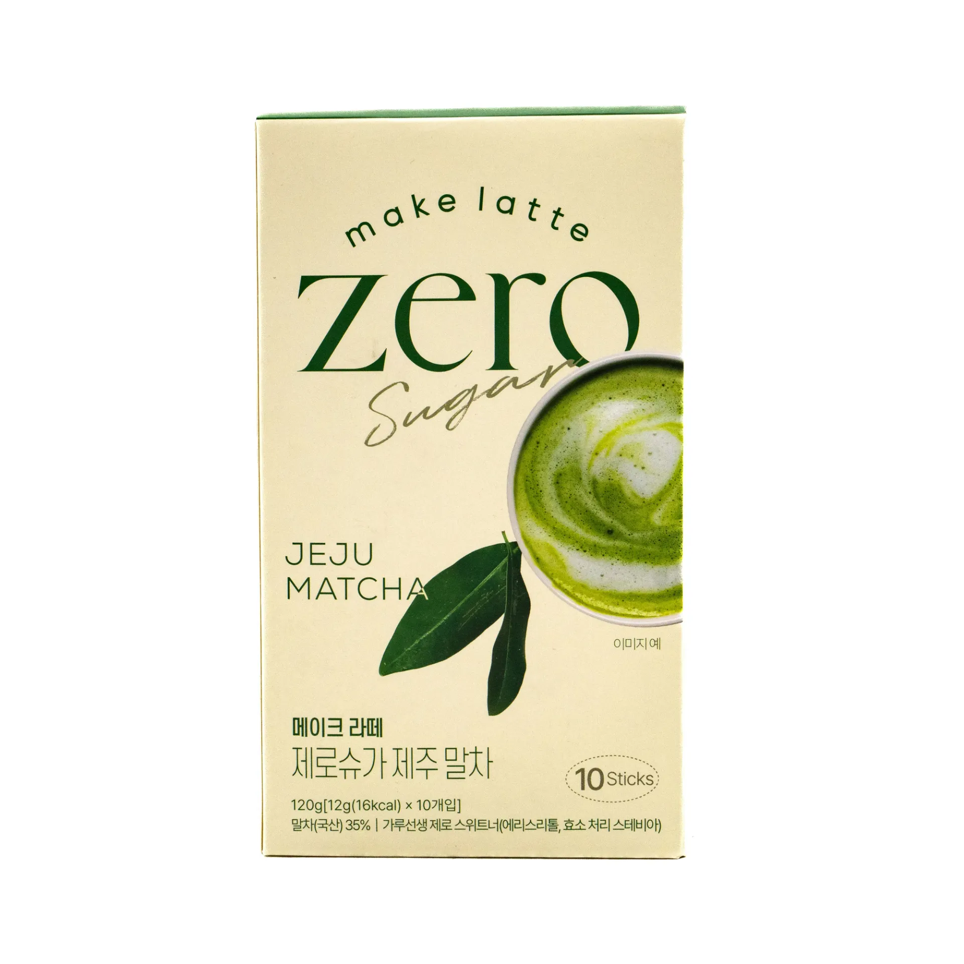 MAKE LATTE ZERO SUGAR JEJU MATCHA 10X12G